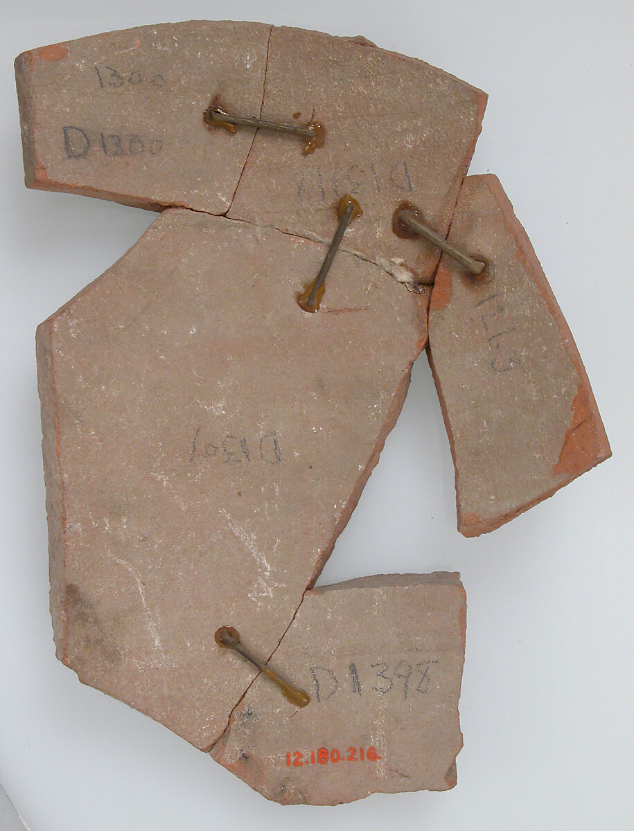 Ostrakon, Pottery fragment with ink inscription, Coptic