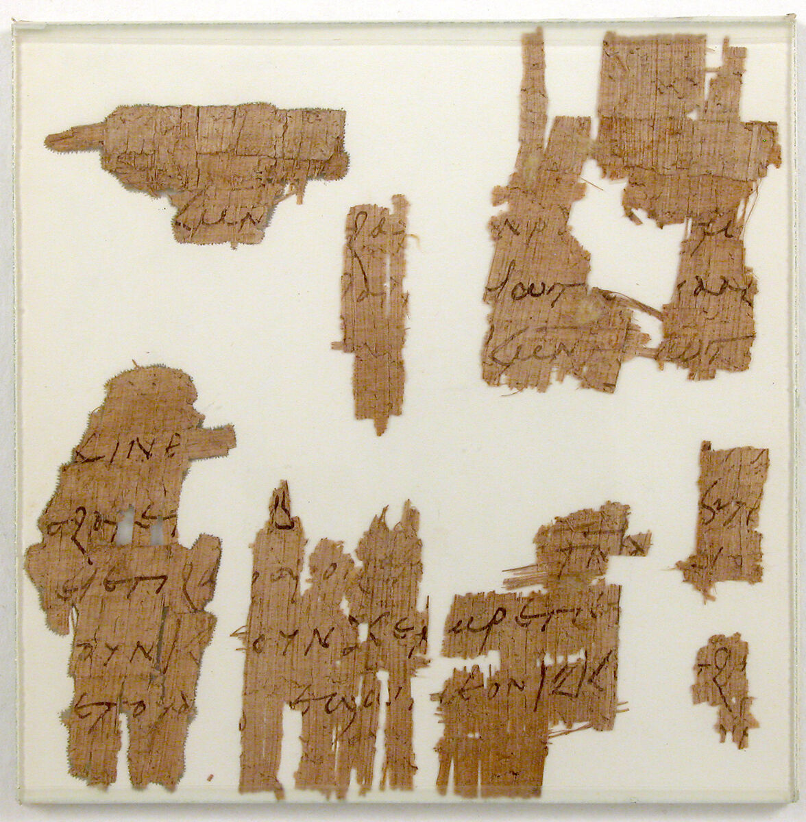Papyri Fragments of a Letter to Epiphanius, Papyrus and ink, Coptic 