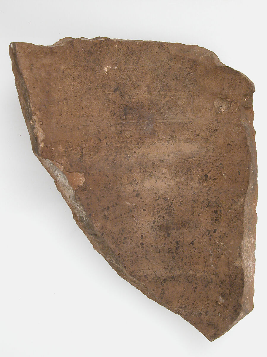 Ostrakon with a Letter from Strategius to Cyriacus, Pottery fragment with ink inscription, Coptic