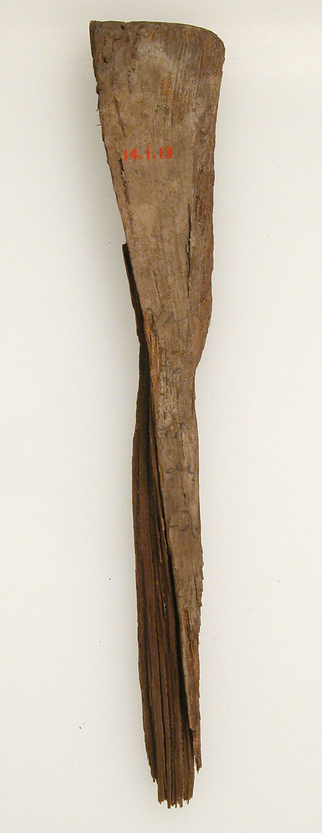 Ostrakon with a List of Coptic Months, Wood with ink inscription, Coptic