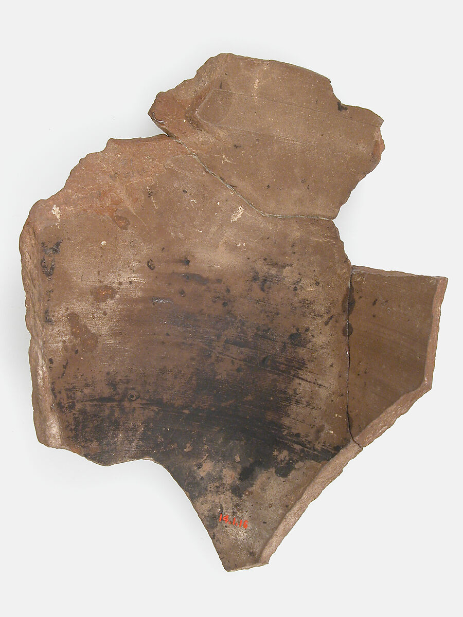Ostrakon with a Letter from Papnoute and Epiphanius to Cyriacus, Pottery fragment with ink inscription, Coptic