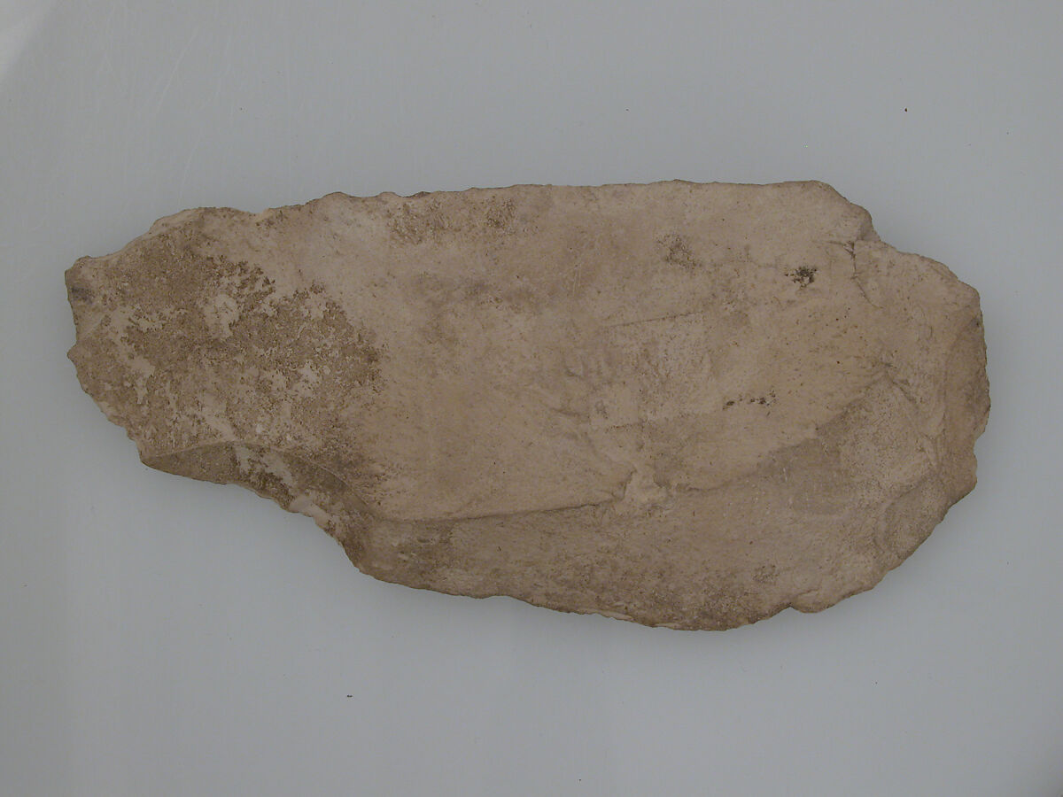 Ostrakon, Limestone with ink inscription, Coptic