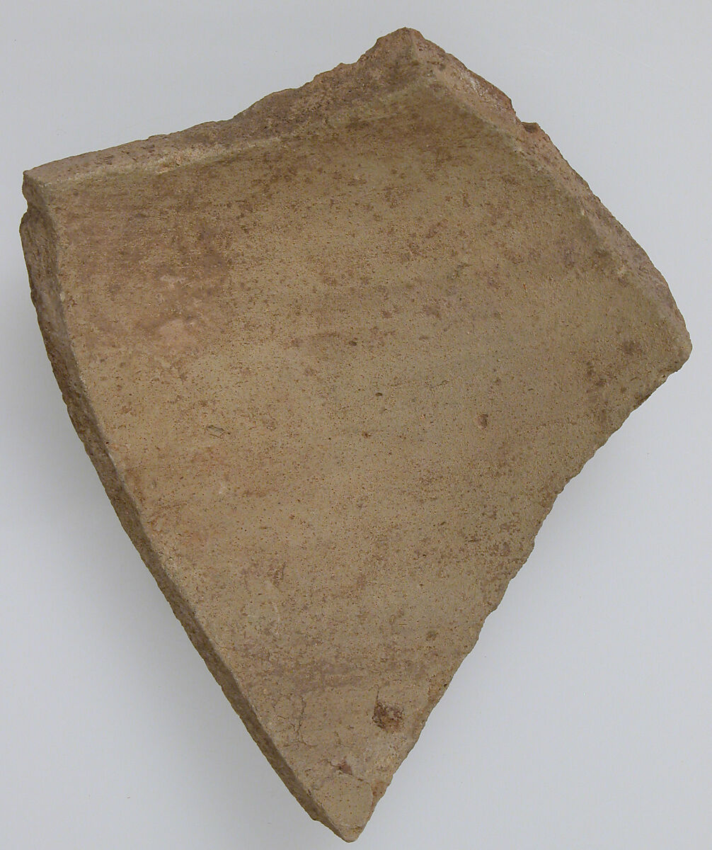 Ostrakon, Pottery fragment with ink inscription, Coptic