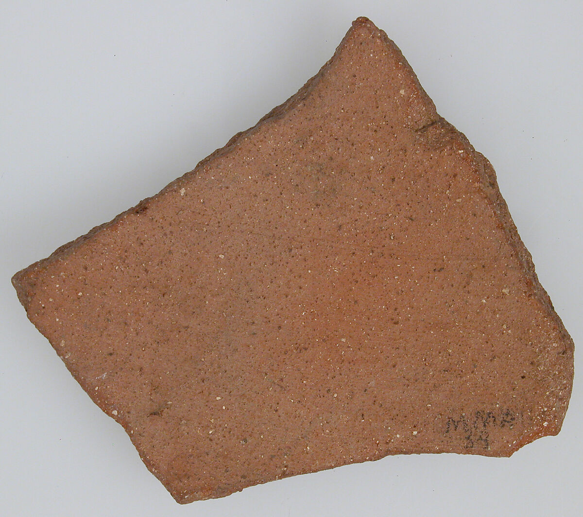 Ostrakon, Pottery fragment with ink inscription, Coptic