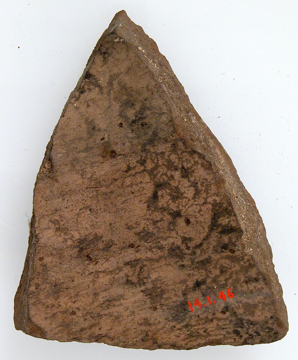 Ostrakon with a Letter to Epiphanius, Pottery fragment with ink inscription, Coptic