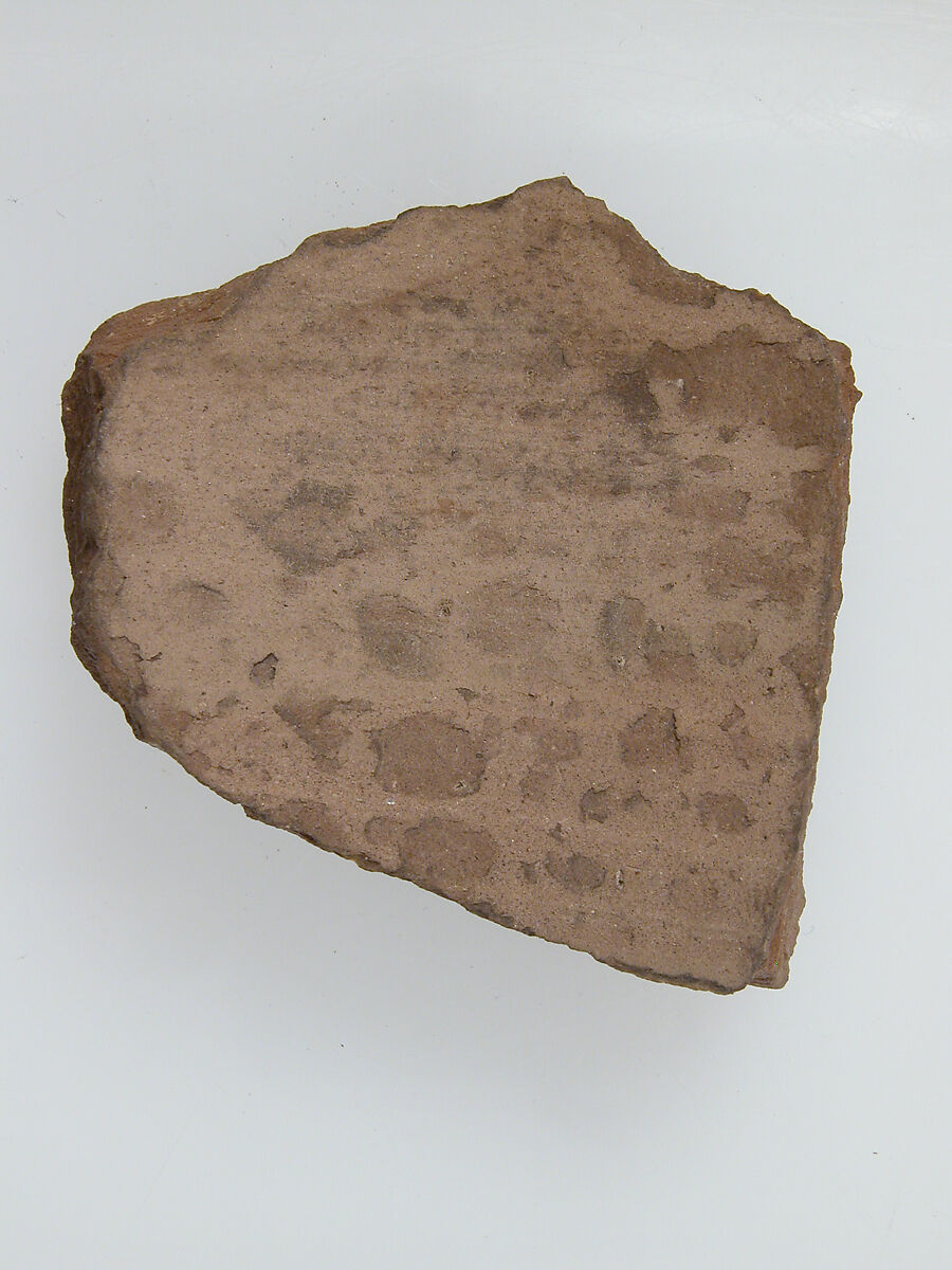 Ostrakon with a Letter to Pesenthius, Pottery fragment with ink inscription, Coptic