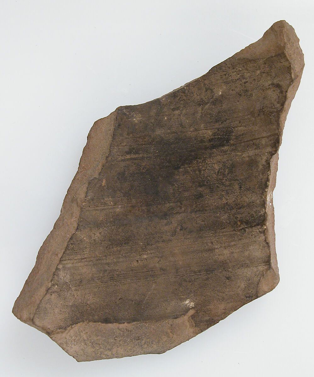 Ostrakon, Pottery fragment with ink inscription, Coptic