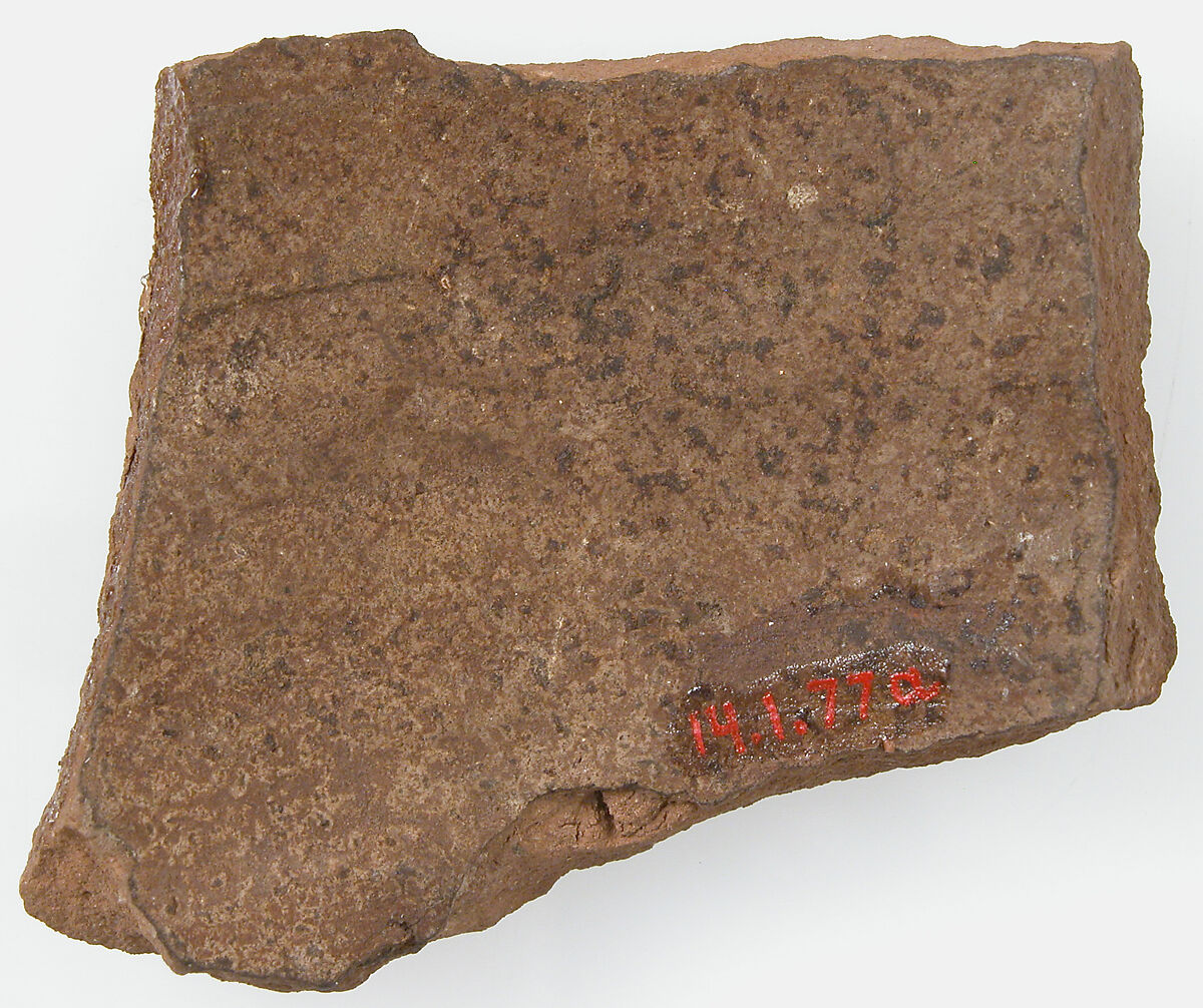 Ostrakon with a Contract by Pses, Pottery fragment with ink inscription, Coptic