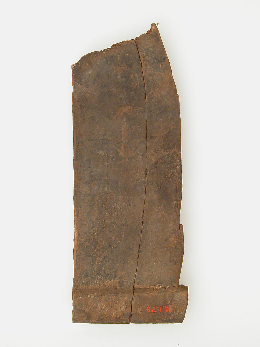 Ostrakon, Wood with ink inscription, Coptic