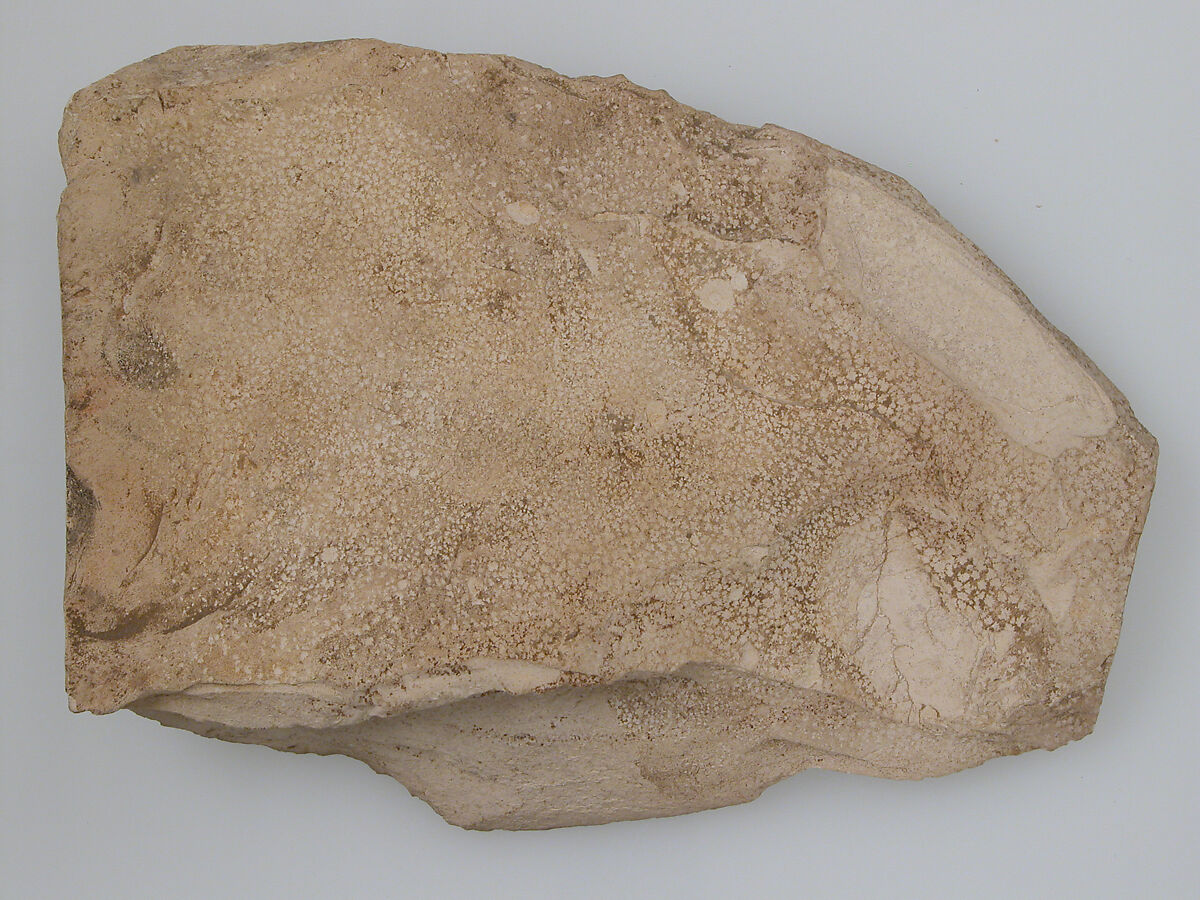 Ostrakon with Biblical Text, Limestone with ink inscription, Coptic