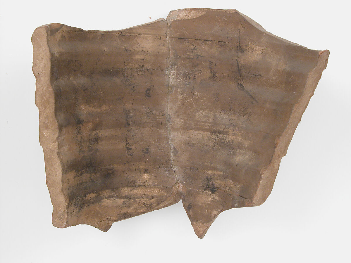 Ostrakon with an Account, Pottery fragment with ink inscription, Coptic