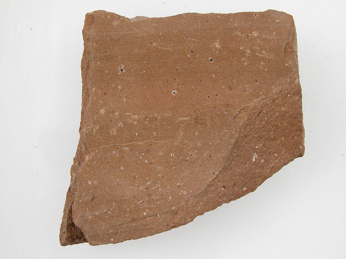 Ostrakon, Pottery fragment with ink inscription, Coptic
