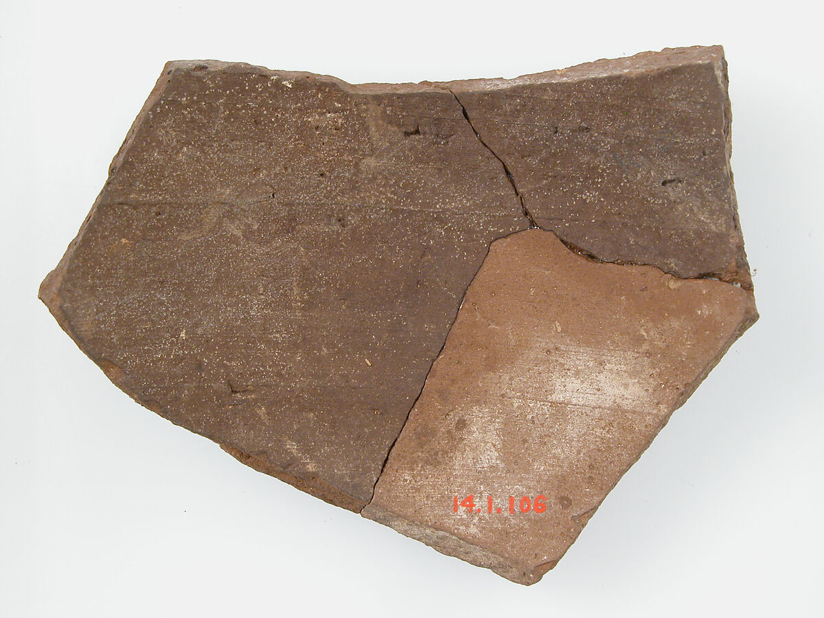 Ostrakon with a Letter from Epiphanius to Jacob, Pottery fragment with ink inscription, Coptic