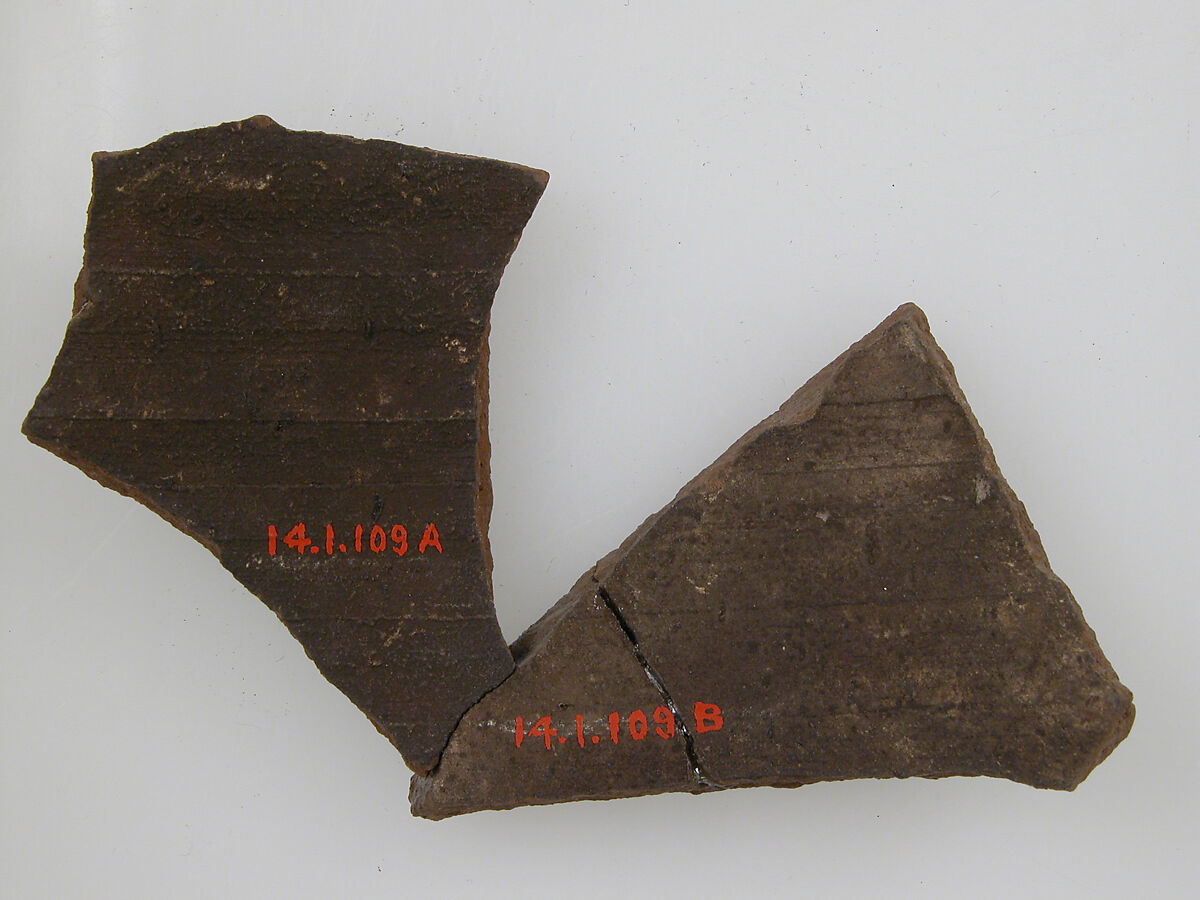 Ostrakon with a Letter, Pottery fragment with ink inscription, Coptic