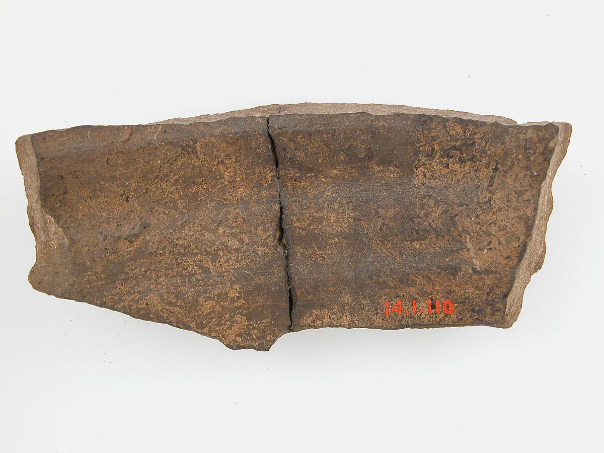 Ostrakon with a Letter, Pottery fragment with ink inscription, Coptic