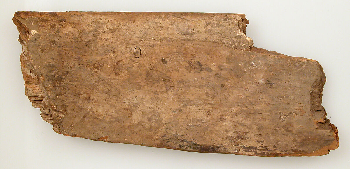 Ostrakon, Wood with ink inscription, Coptic