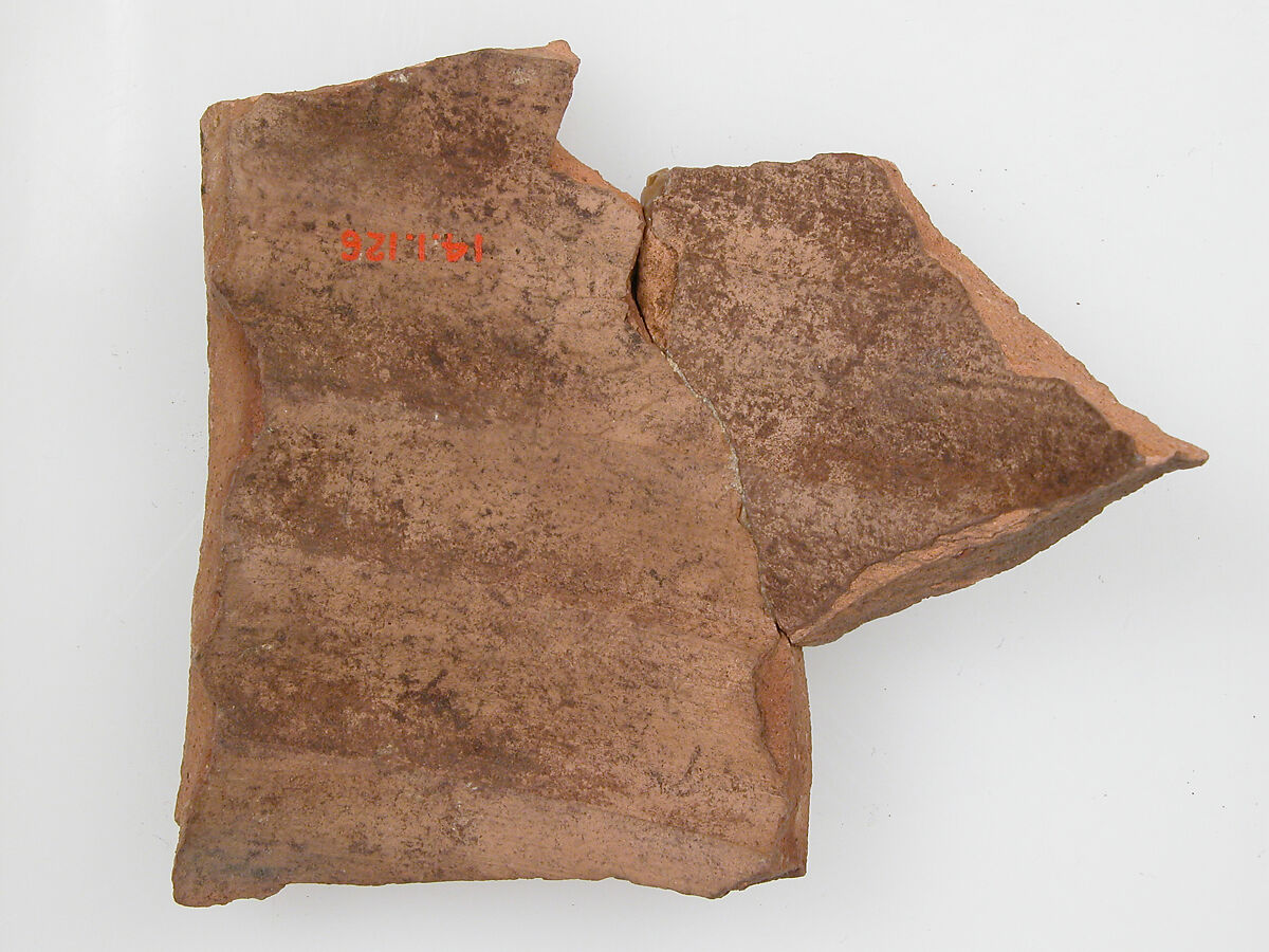 Ostrakon with a Letter from Patermoute to Epiphanius, Pottery fragment with ink inscription, Coptic