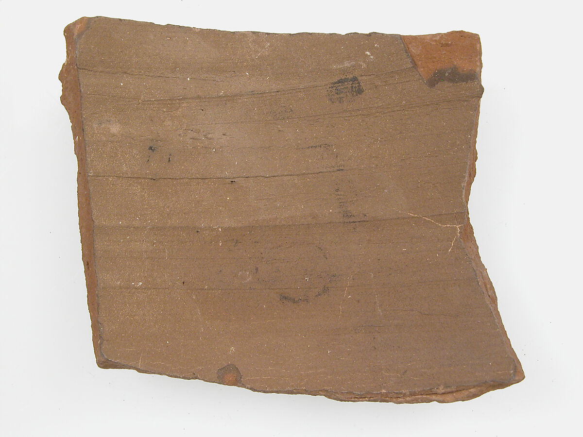 Ostrakon with a Letter, Pottery fragment with ink inscription, Coptic
