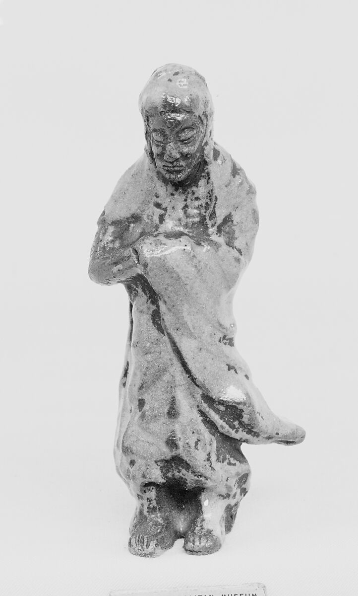 Figure of a Rakan, Dr. Bunkio Masaki (Japanese), Paste covered with glaze, Japan 