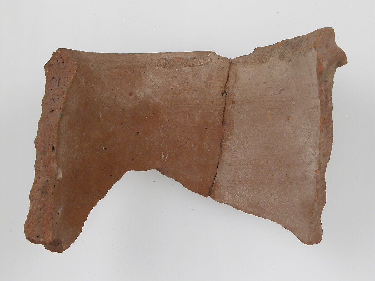 Ostrakon, Pottery fragment with ink inscription, Coptic