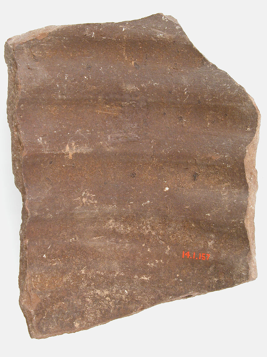 Ostrakon with a Letter from Frange to Enoch, Pottery fragment with ink inscription, Coptic