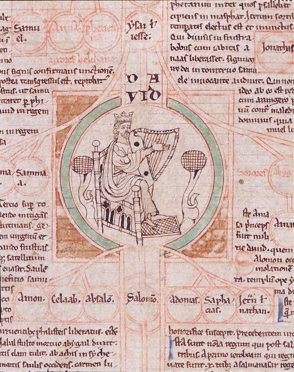 Fragment of a Compendium of the Genealogy of Christ, Ink on parchment, British