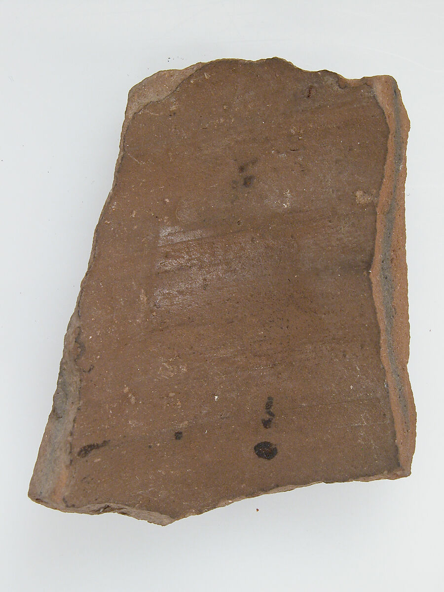 Ostrakon, Pottery fragment with ink inscription, Coptic