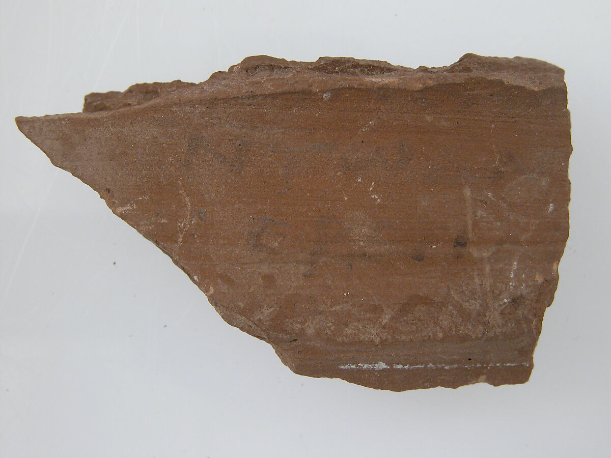 Ostrakon, Pottery fragments with ink inscription, Coptic