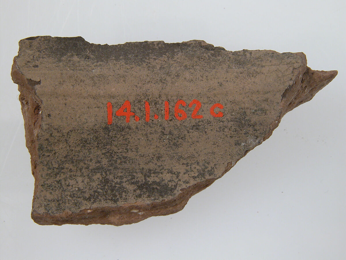 Ostrakon, Pottery fragments with ink inscription, Coptic