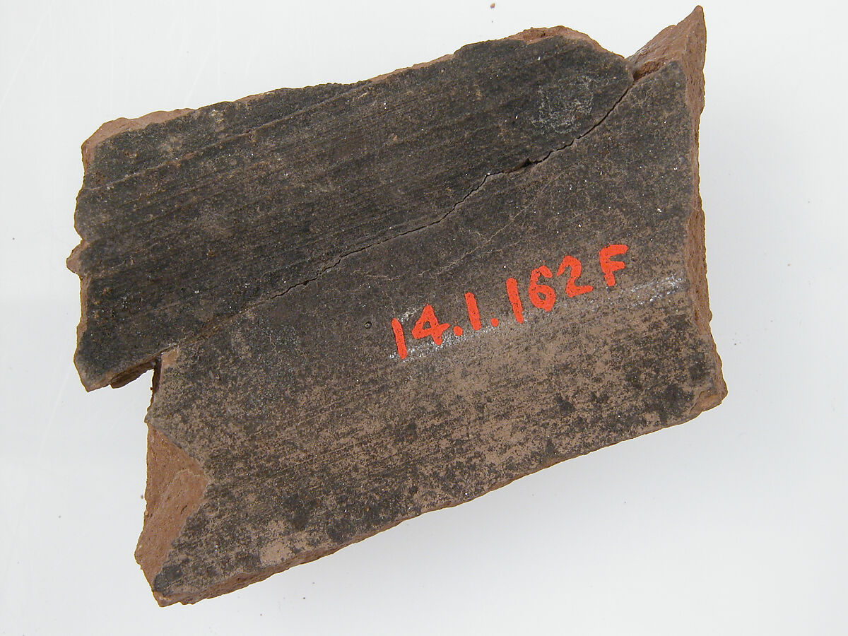 Ostrakon, Pottery fragments with ink inscription, Coptic