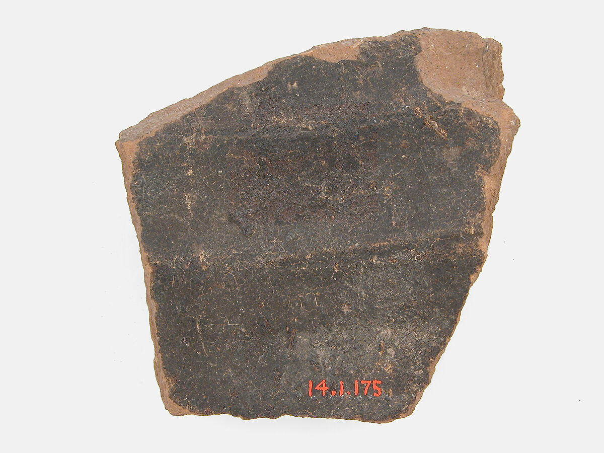 Ostrakon with a Letter from Sabinus to Paham, Pottery fragment with ink inscription, Coptic