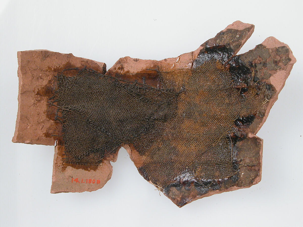 Ostrakon, Pottery fragments with ink inscription, Coptic