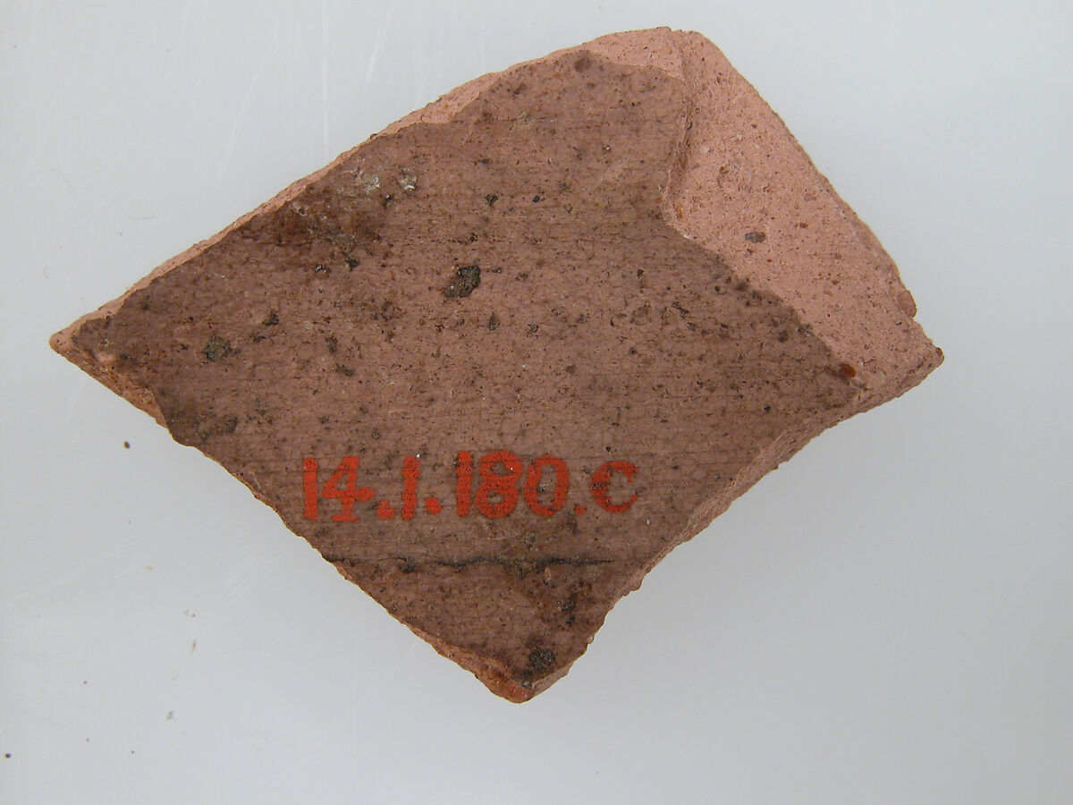 Ostrakon, Pottery fragments with ink inscription, Coptic