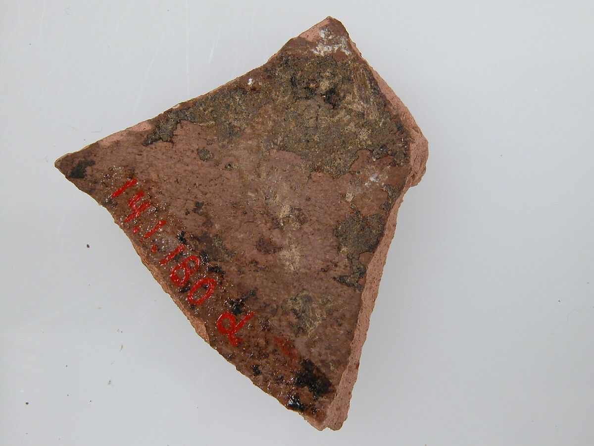 Ostrakon, Pottery fragments with ink inscription, Coptic