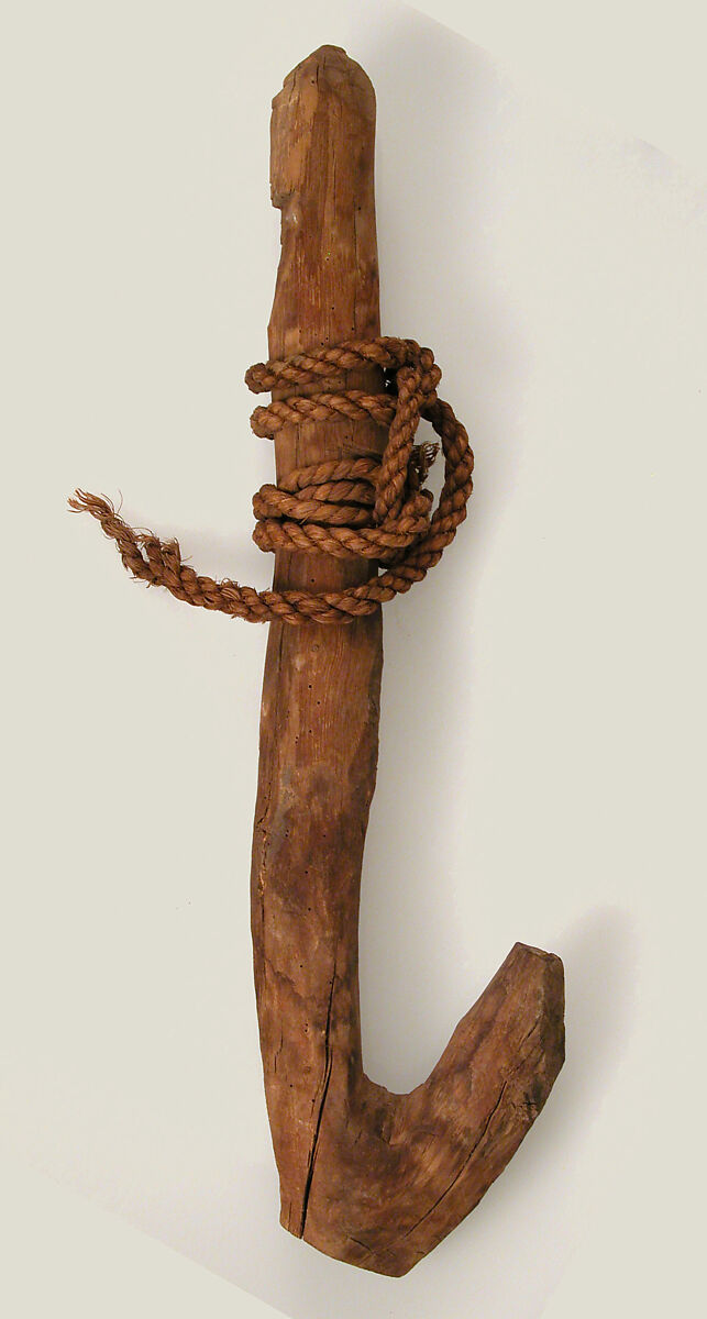 Lifting Hook, Wood and hemp rope, Coptic 
