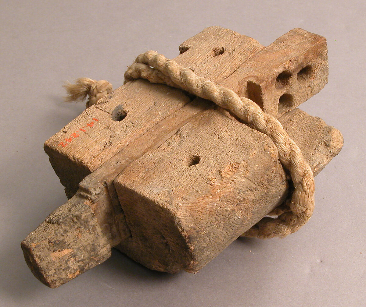 Lock, Wood and rope., Coptic 