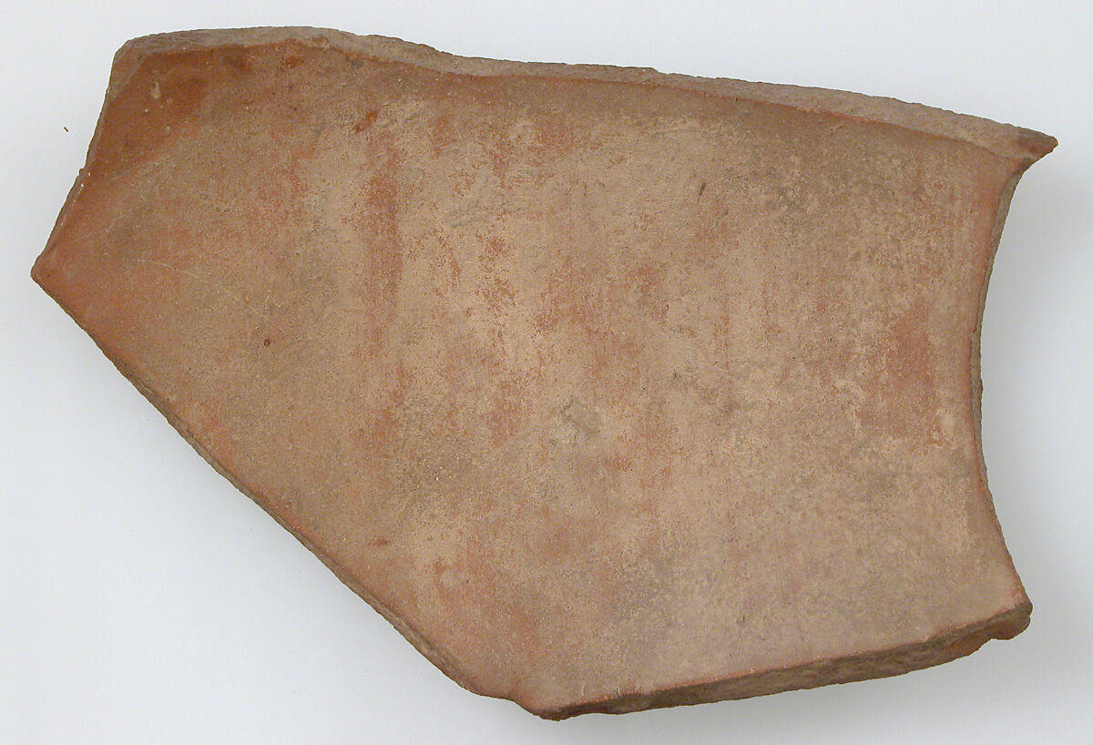 Ostrakon, Pottery fragment with ink inscription, Coptic