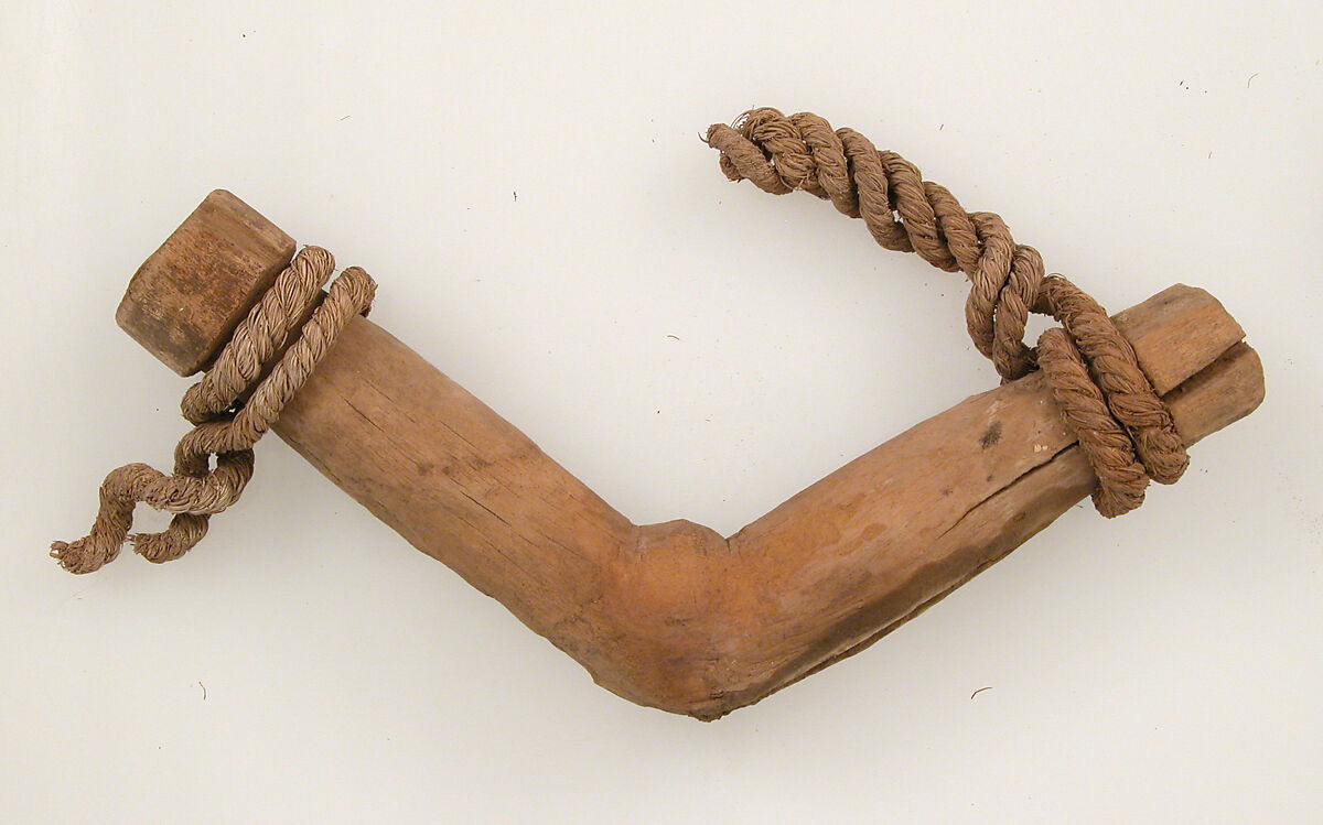 Pulley, Wood and hemp rope, Coptic