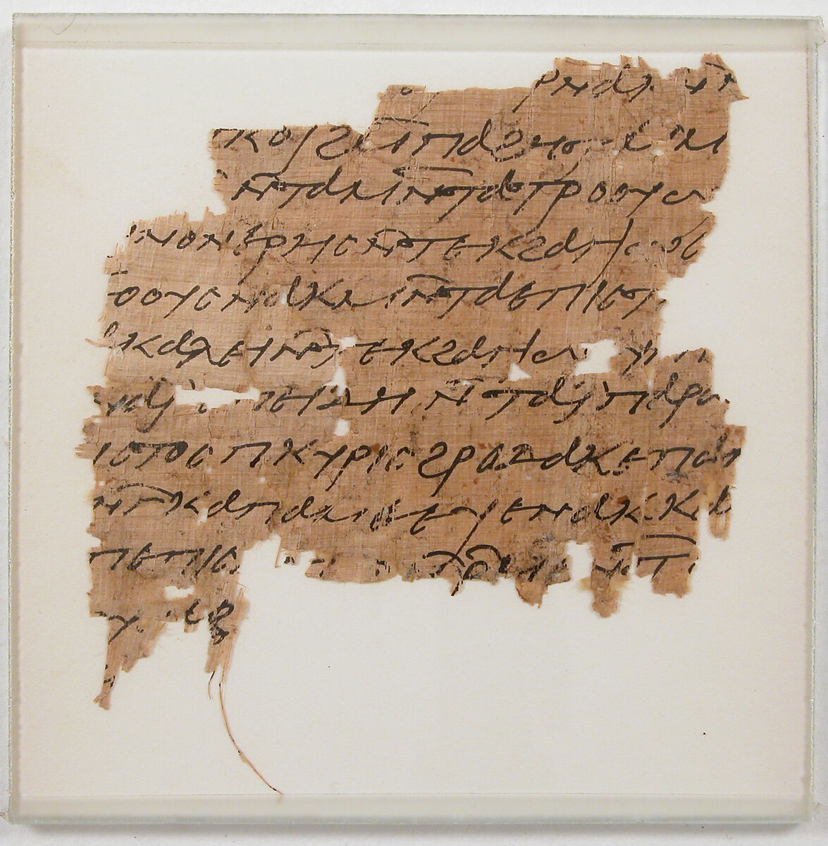 Papyrus Fragment of a Letter, Papyrus with ink, Coptic 