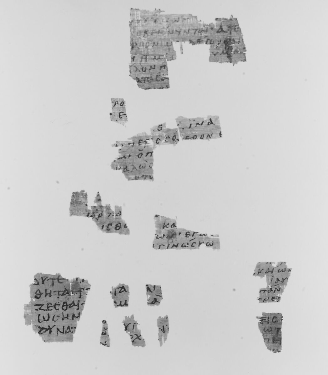 Papyrus Fragments from a Lectionary, Papyrus with ink, Coptic