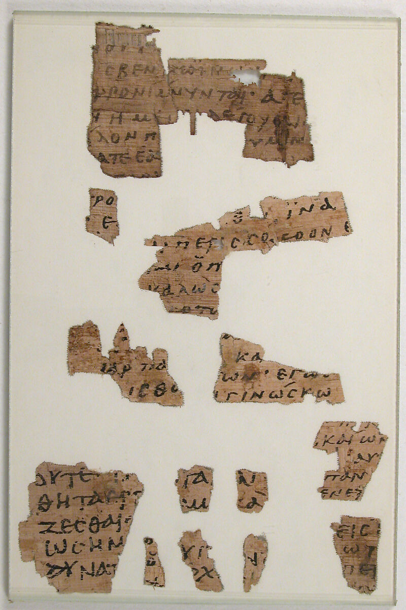 Papyrus Fragments from a Lectionary, Papyrus with ink, Coptic