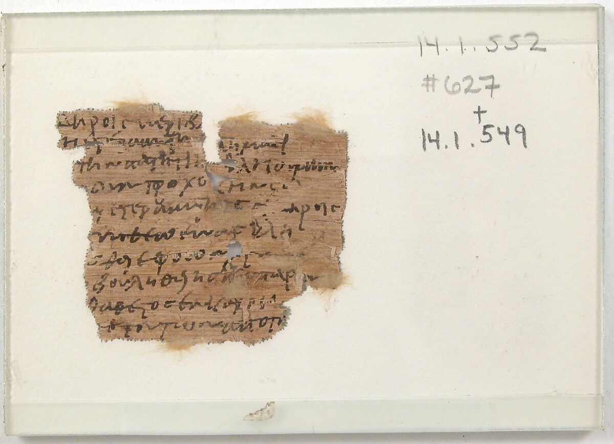 Papyri Fragments of a List of Bird Names, Papyrus with ink, Coptic