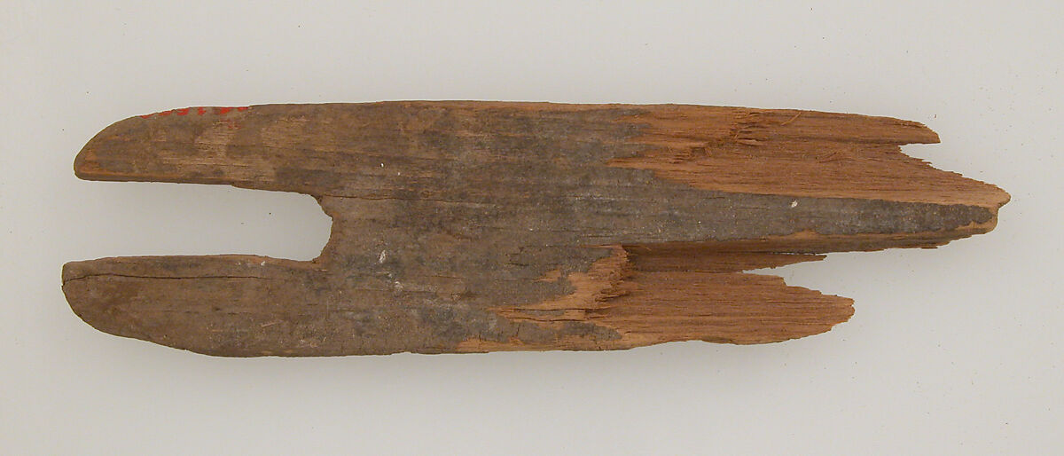 Fragment of a Shuttle or Bobbin, Wood, Coptic 