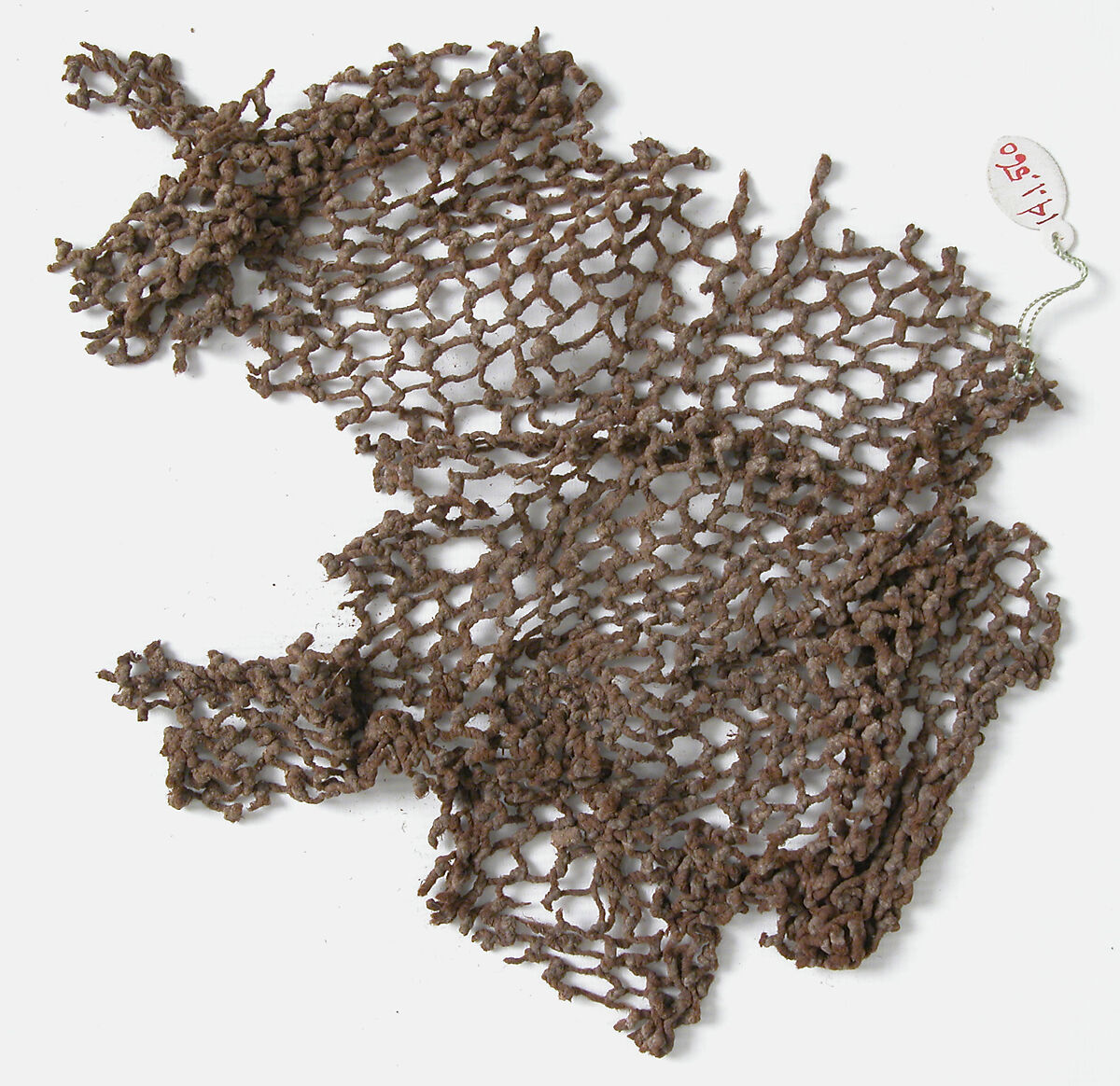 Fish Net Fragment, Linen twine, Coptic 