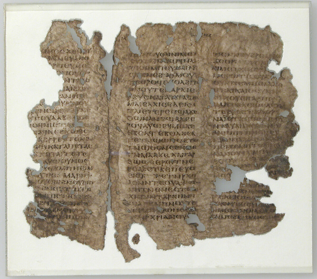 Manuscript Leaves Fragment, Ink on parchment, Coptic