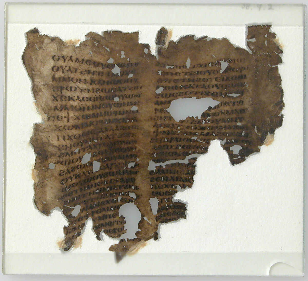 Manuscript Leaf Fragment, Ink on parchment, Coptic 