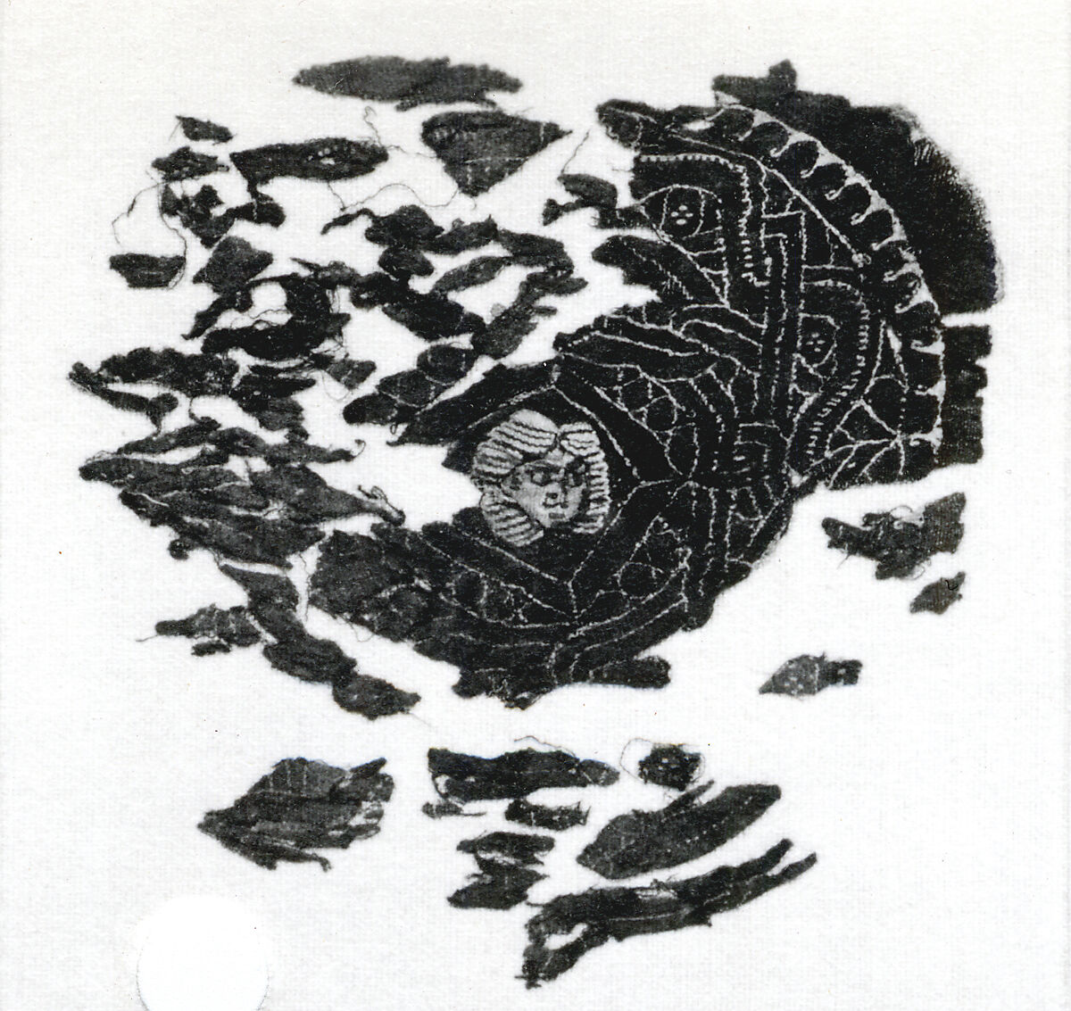 Roundel, Linen, wool, Coptic