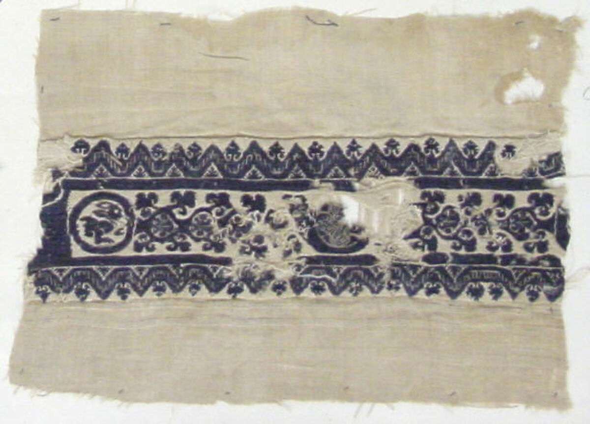 Textile Fragment, Linen, wool, Coptic 