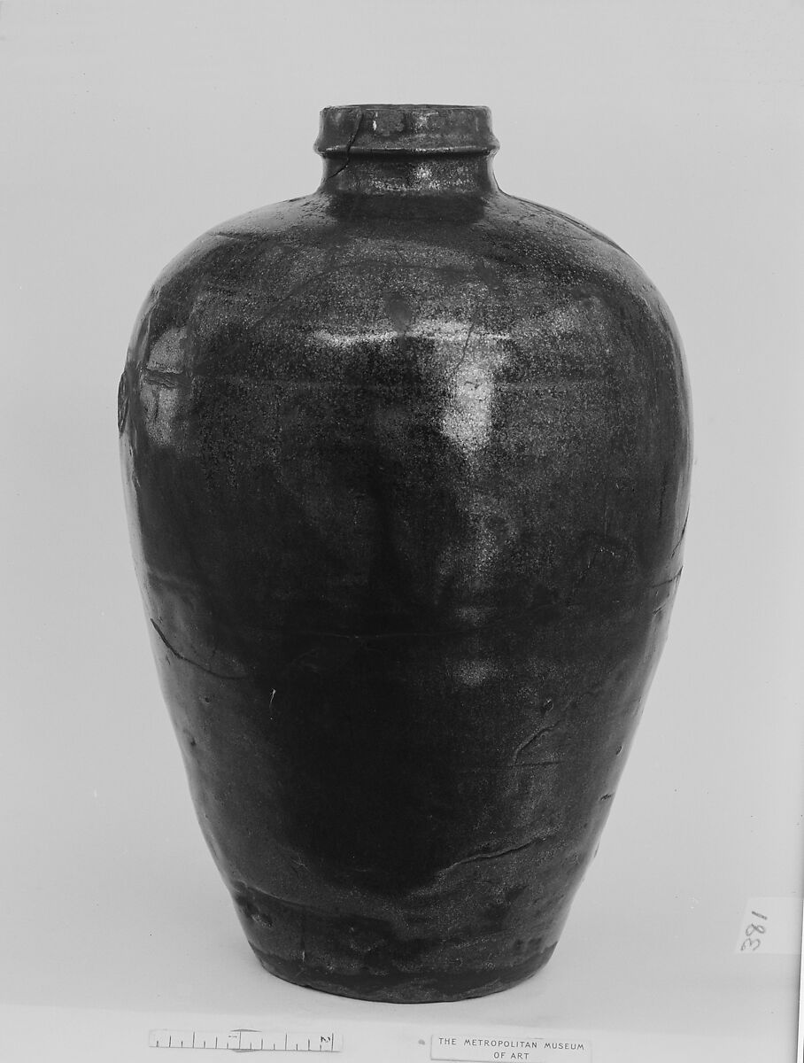 Bowl, Clay with a streaked glaze (Satsuma ware), Japan 