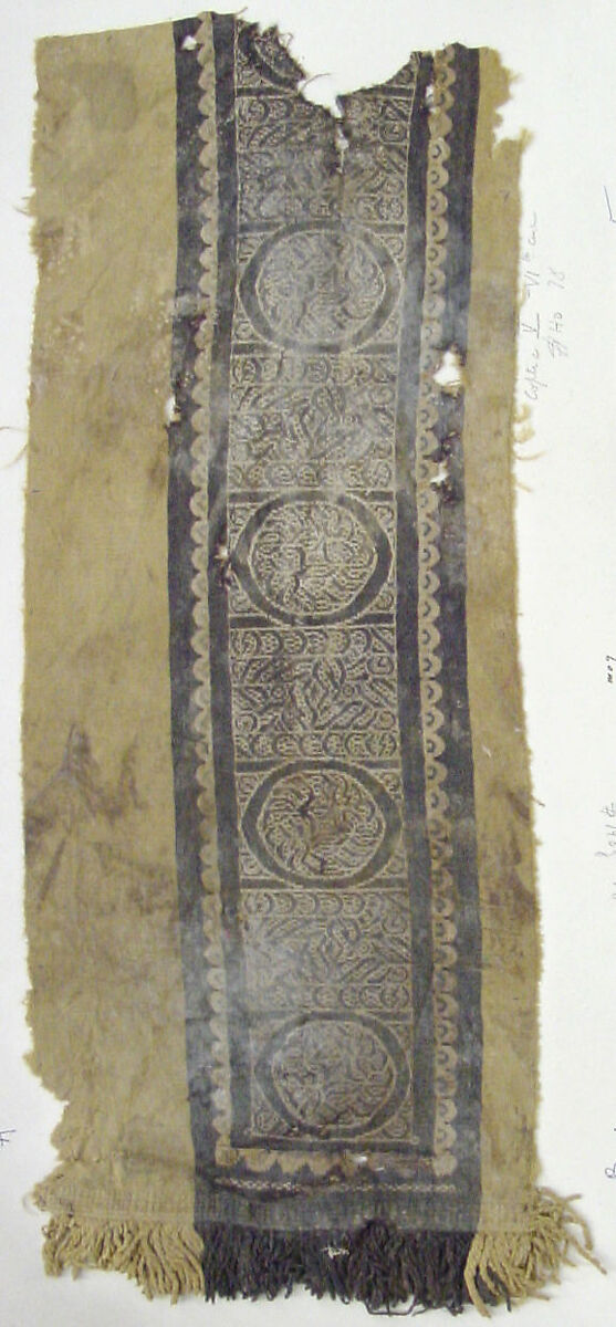 Textile Fragment, Linen, wool, Coptic 